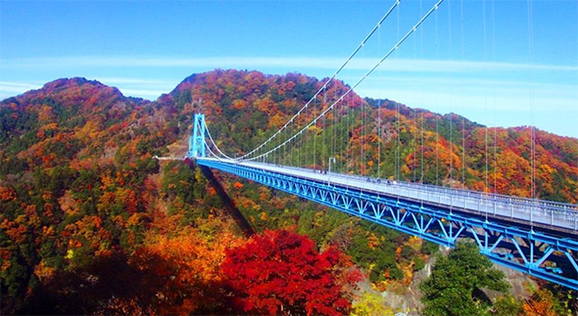 図　竜神峡と竜神大吊橋